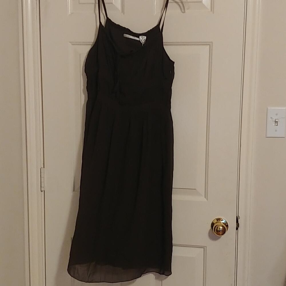 Cote Femme 100% Silk Sleeveless Tie Front Dress